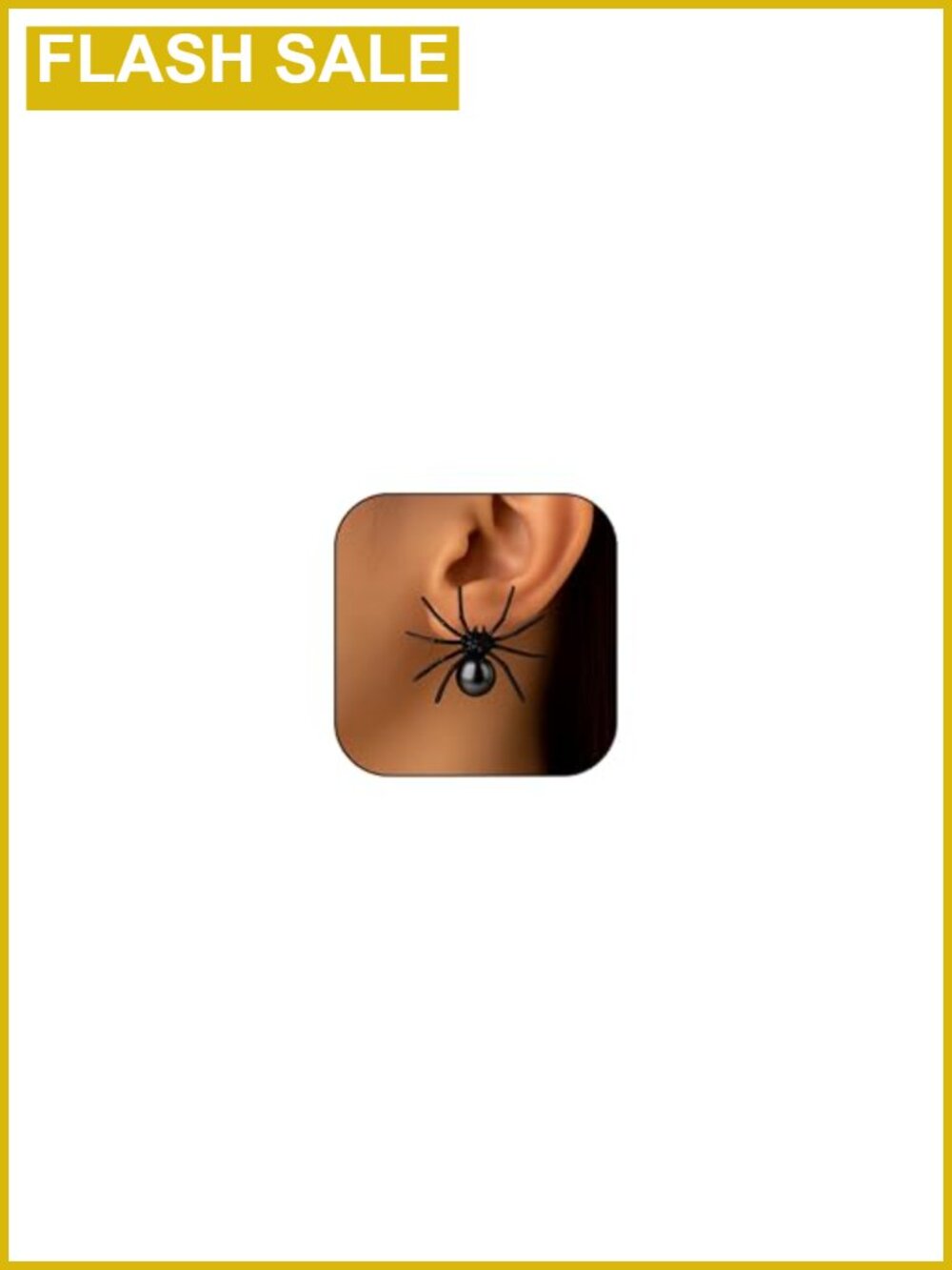 Spider Stud Earrings Gothic Halloween Costume Jewelry Push Back